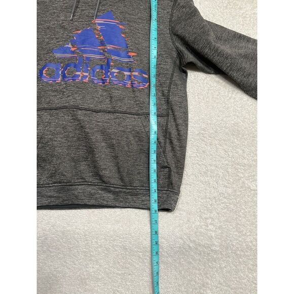 Adidas Hoodie Logo‎ Pull Over Sports Sweatshirt,  Gray Womens Small - Picture 6 of 12